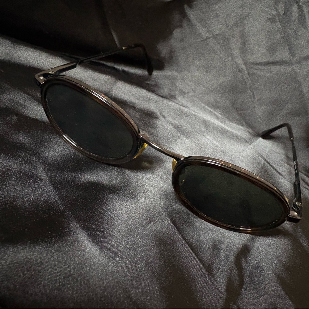 Giorgio Armani Black Oval Sunglasses